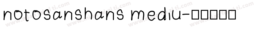 notosanshans mediu字体转换
